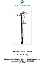 Справочное руководство по применению протокола Modbus для RC/TEL-01